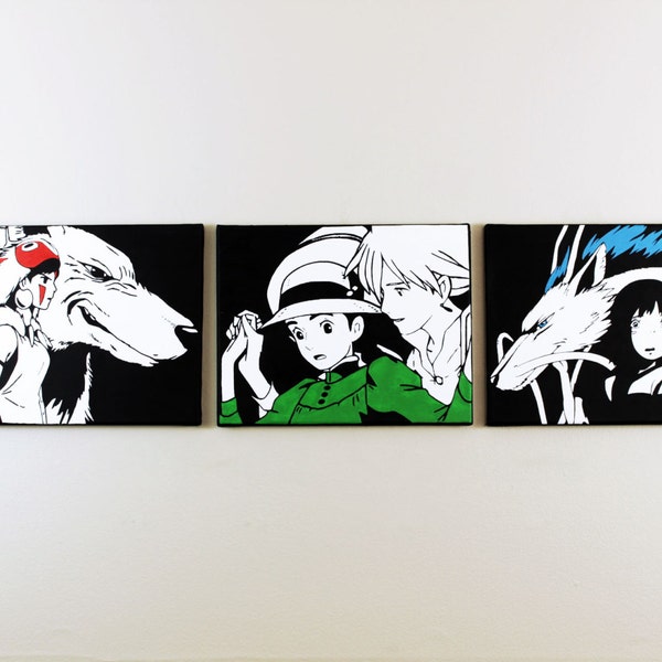 Studio Ghibli Set of 3 (Princess Mononoke, Howl Moving Castle, Spirited Away) (Sale)