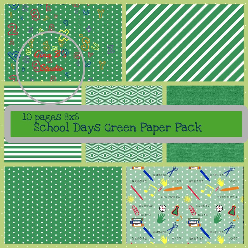 School Days Paper Printable School Scrapbook Paper - Etsy