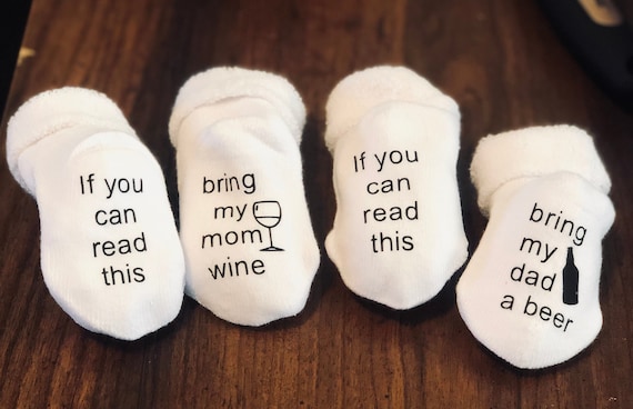 if you can read this baby socks