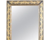 Italian Reverse Painted Eglomise Style Acanthus Mirror