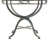 Midcentury French Neoclassical Style Iron Garden Dining Table