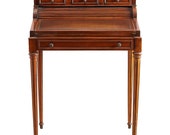 Louis XVI Style Mahogany Tambour Writing Table