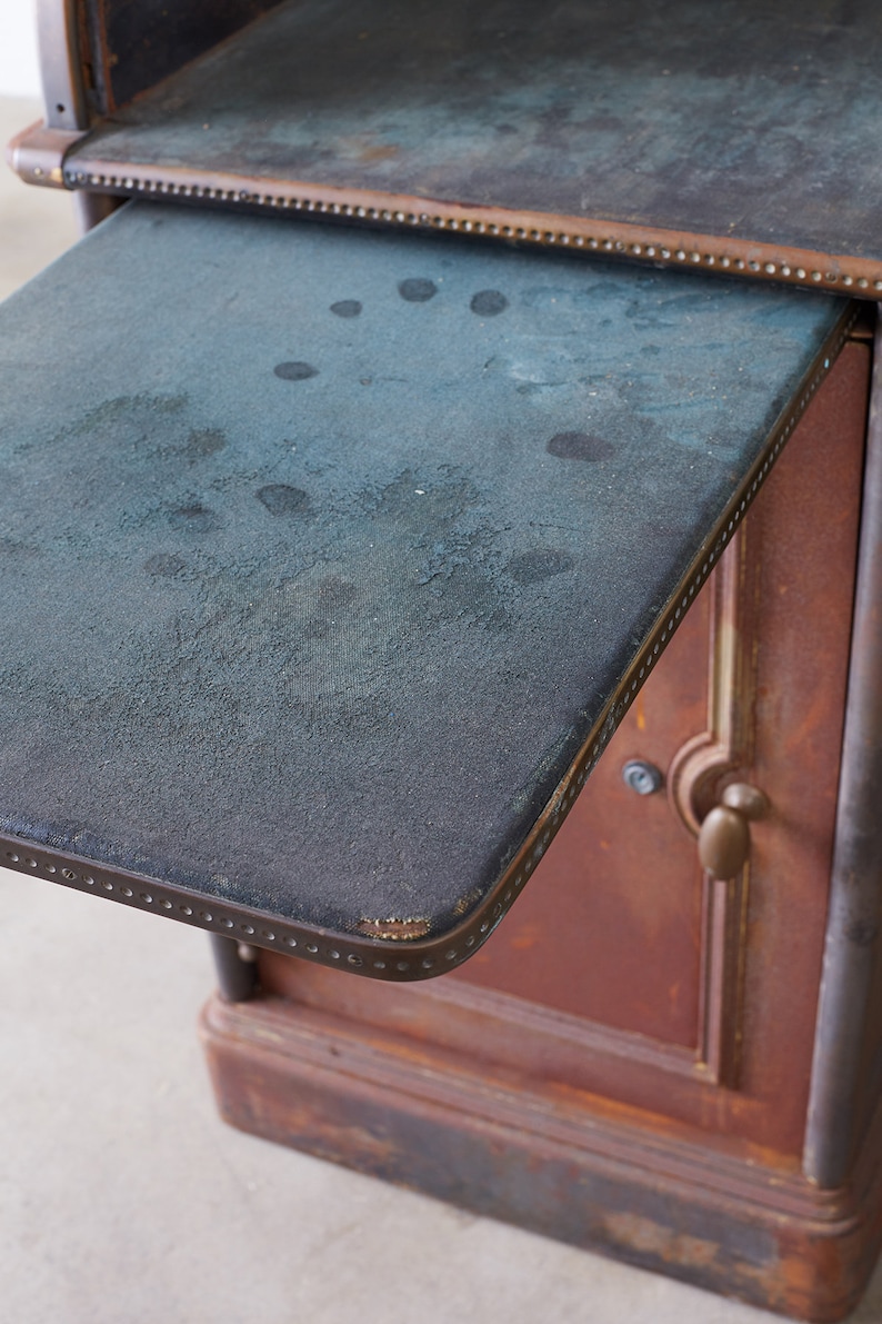 Industrial Age Steel Roll Top Desk By Art Metal