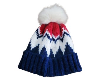 Vintage 1977 Scott Wool Striped Knit Ski Hat Unisex O/S - Etsy