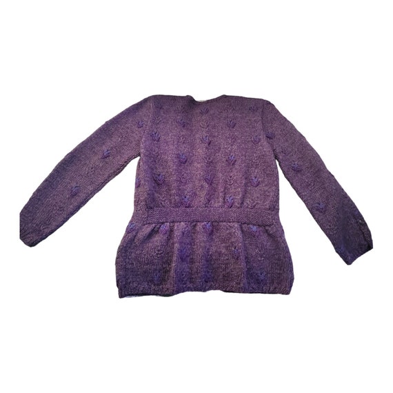 Vintage Tricots St Raphael Purple Hand Knit Wool … - image 2