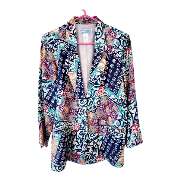 Vintage Requirements Boho Oversized Blazer 6 Petite