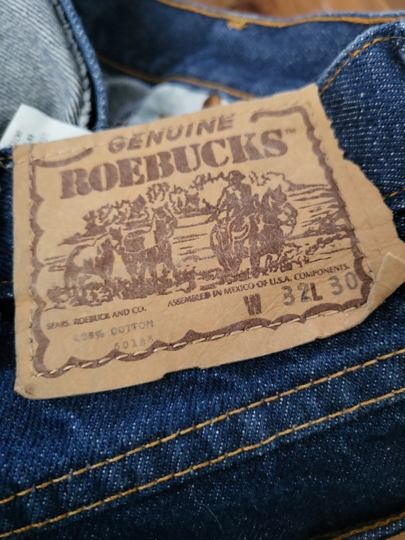 Vintage Genuine Roebucks Sears Dark Wash Straight… - image 8