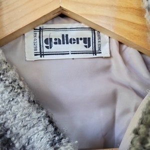 Vintage 80's Gallery Gray Fleck Knit Sweater Coat Size M/L image 3
