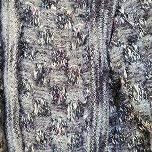 Vintage 80's Gallery Gray Fleck Knit Sweater Coat Size M/L image 8