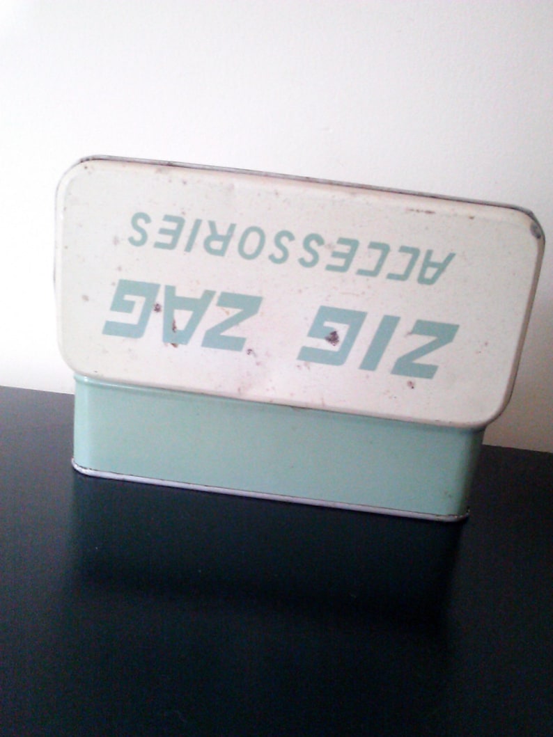 Industrial Zig Zag Accessories Sewing Tin Box / Vintage Tins Etsy