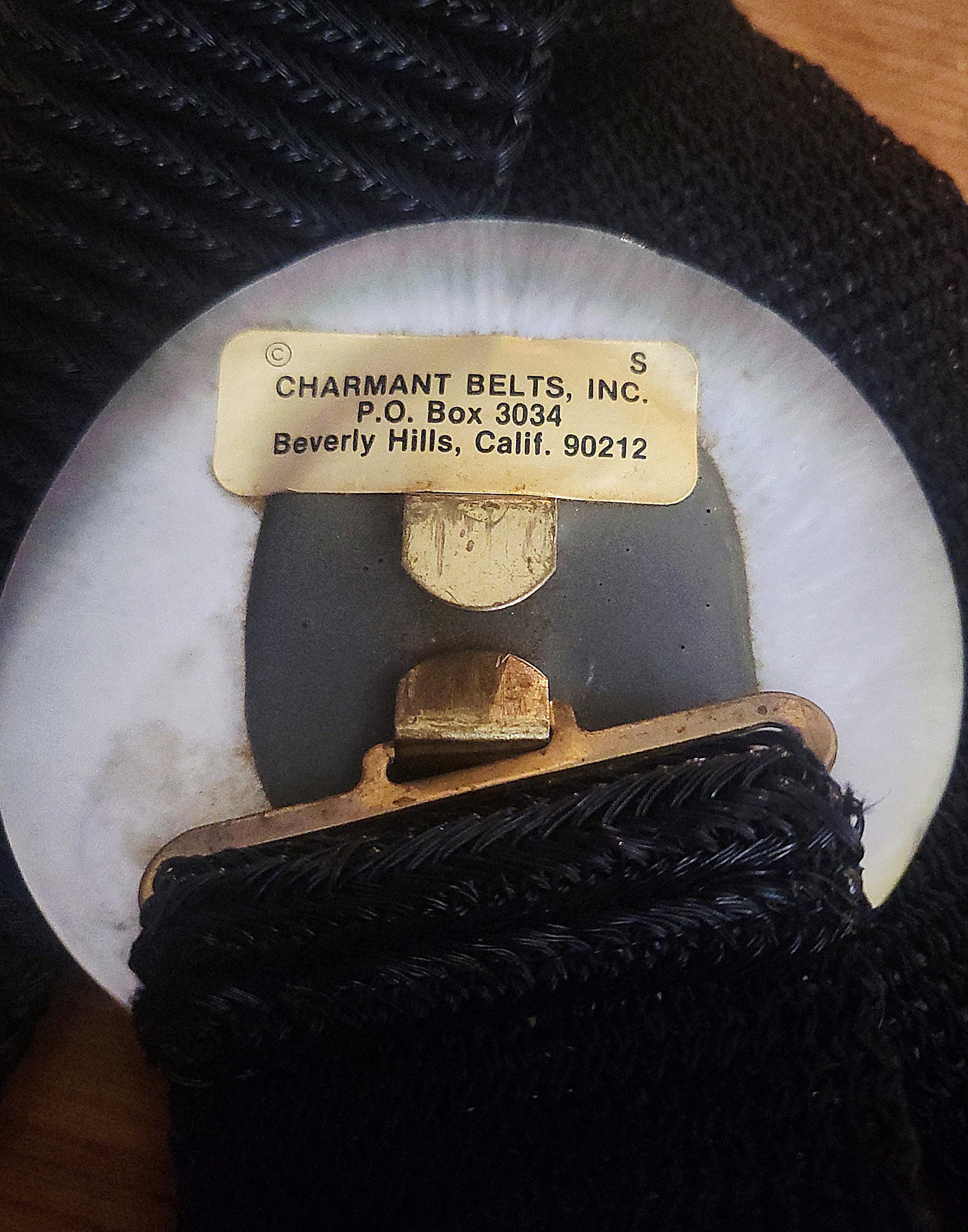 Vintage 80’s CHARMANT of Beverly Hills Elastic Belt with Art Deco Resin Buckle Vintage 80 main image 3