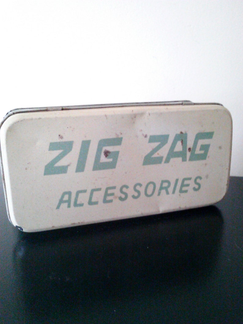 Industrial Zig Zag Accessories Sewing Tin Box / Vintage Tins Etsy
