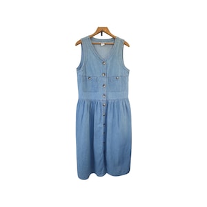 preppy denim dress Denimly Tween Girls Vintage Casual Urban Preppy Style Cute Sweet 3/4 Sleeve Dress With Front Bow Decor,12Y