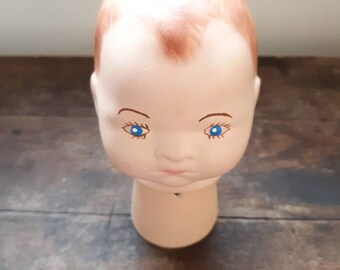 Antique Porcelain 1923 Blue Eyed Boy German Doll Head