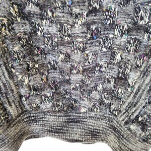 Vintage 80's Gallery Gray Fleck Knit Sweater Coat Size M/L image 5
