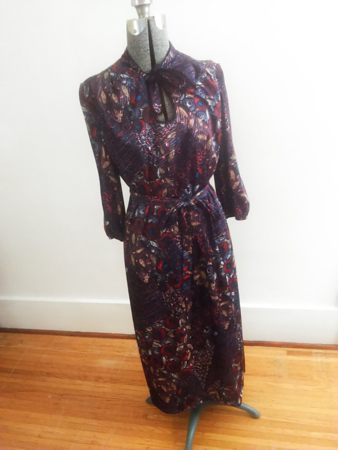 Beautiful Vintage Lisa Cole Midi Dress / Vintage Size 16 1/2 | Etsy
