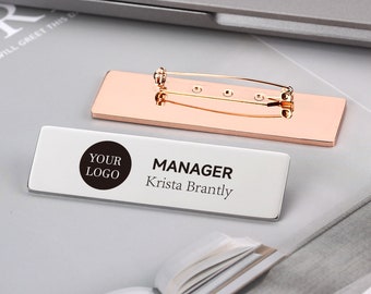 Personalisiertes Namensschild mit Pin, Zahnarzt, Zahnarzthelferin, Apotheker, Tierarzt, Arzt, Krankenschwester Namensschild