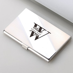Caixa de cartão de visita de metal personalizada, caixa de cartão de visita de aço inoxidável personalizada, presente para pai, presente de negócios