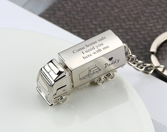 Personalized Truck Driver Keychain, Custom Truck Charm, Truck Gift, Perfect Gift for New Truck Drivers, Truck Drivers, Lorry Drivers