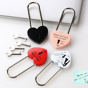 Cadeado personalizado, Trancado no Amor, Cadeado de Coração de Amor Personalizado com Caligrafia Real, Presentes para Casal, Presentes para o Dia dos Namorados, Presentes de Aniversário