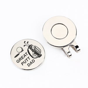 Segnapalle da golf personalizzato, accessori da golf, clip magnetica per cappello da 25 mm, regalo da golf personalizzato, regalo per la festa del papà, regali da golf per uomo