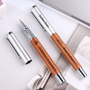 Engraved Name Ballpoint Pens, Custom Wooden Pen, Customized Corporate Gift for Best Friend, wood pen gift for Her