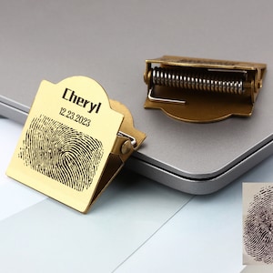 Custom Handwritten Bookmark, QR Code Personalized Book Holder Bookmark,Fingerprint Engraved Book Holder, Gift for Mom