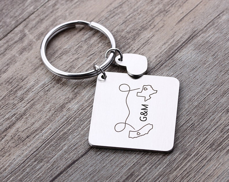 Personalized Calendar keychain Custom Date Save Key Chain Significant Date Marker Custom Anniversary Gift-Valentine's Day Gift image 2