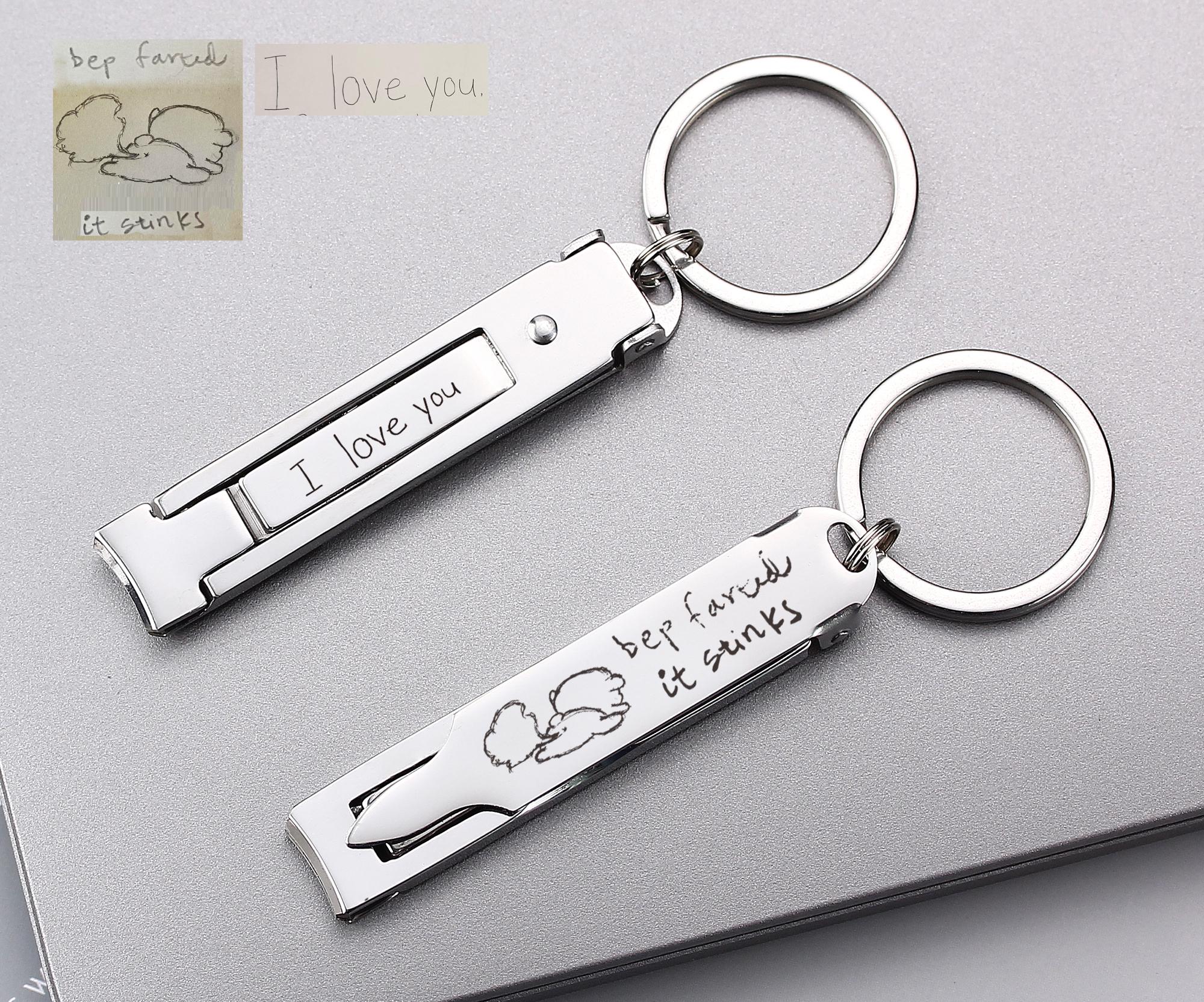 Custom Nail Clipper Keychain, Personalized Portable Fingernail Clippers ...
