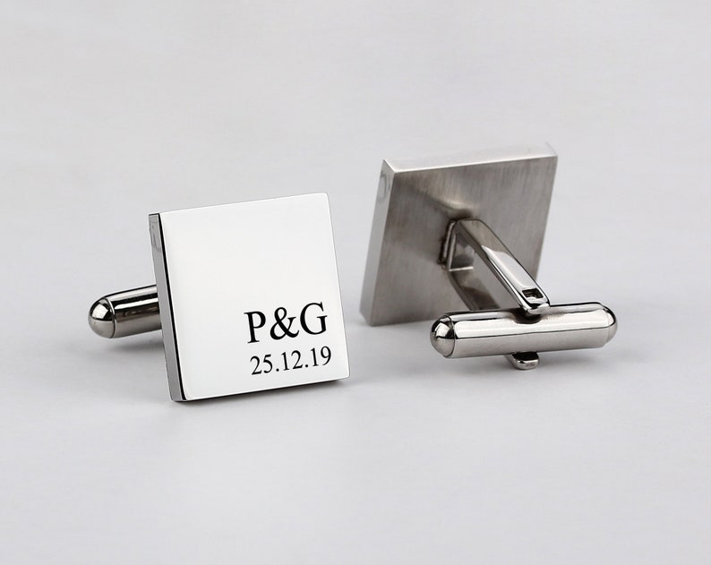 Personalized Round Cufflinks,Personalized Cuff Links Personalised Engraved Silver Father of the Groom or Bride Wedding Cufflinks
