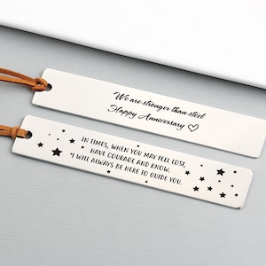 Personalized silver bookmarks, customized wide metal bookmarks, Gift for Son, Graduation Gift