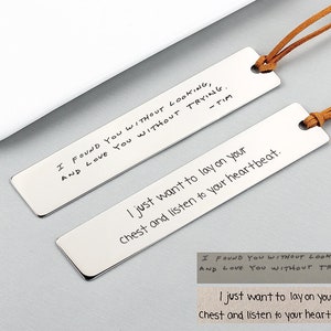 Customized Handwriting Bookmarks, Personalized Bookmarks, Graduation Gifts For Friends, Anniversary Gifts, Birthday Gifts