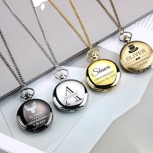 Personalised Pocket Watch,Groomsmen Gifts,Anniversary Gifts for Husband,Wedding Day Gift for Groom,Fathers Day Gifts,Birthday Gifts for Dad