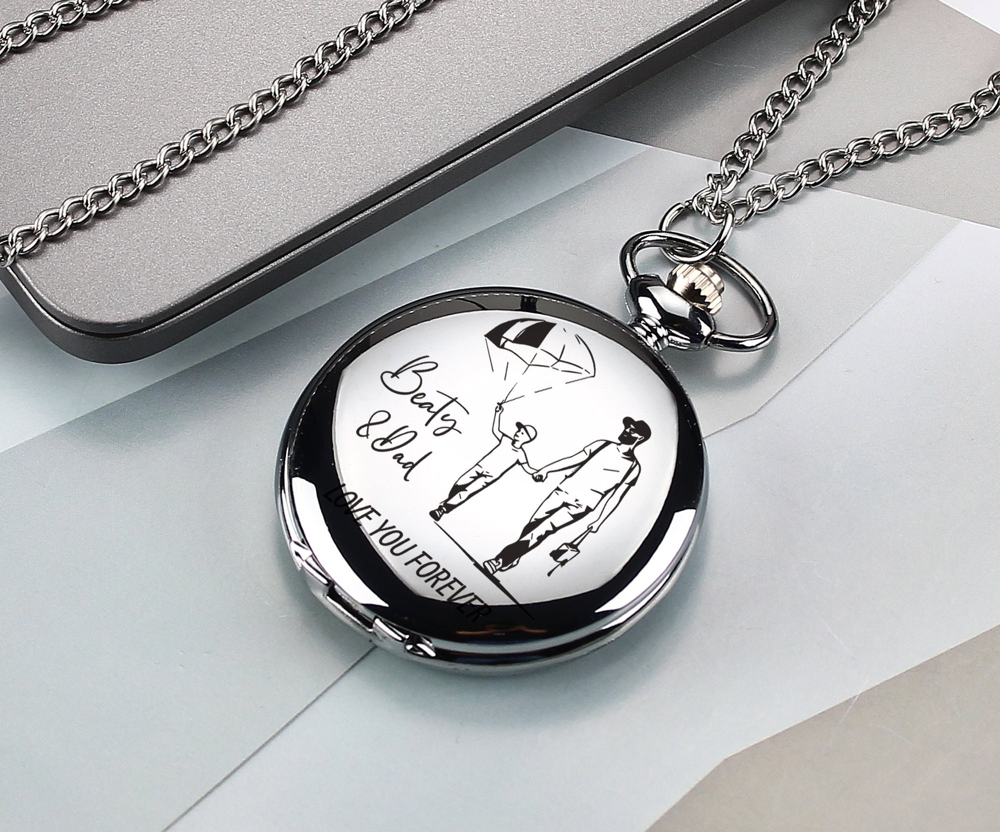 Personalized Pocket Watch, Custom Actual Handwriting Pocket Watch ...