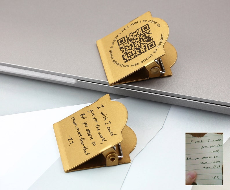 Custom Handwritten Bookmark, QR Code Personalized Book Holder Bookmark ...