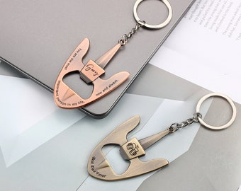 Llavero abridor de botellas de cerveza personalizado, llavero abridor de botellas de metal grabado, abridor de botellas de cerveza para hombre, regalo corporativo, regalo para hombres