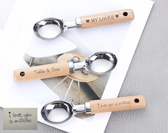 Personalized Ice Cream Scoop, Housewarming Custom Ice Cream Spoon, Handwriting Kitchen Gadget, Anniversary Wedding Gift, Father's Day Gift