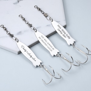 Personalized Fishing Lure, Fish Hook, Custom Fish Gift , Father&#39;s Day Gift, Retirement Gift, Anniversary Gift, Fisherman Gift