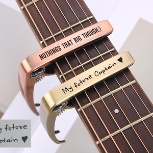 Personalized Guitar capo, Custom Handwriting Guitar Capo, Guitar Player Gift , Bestman Valentines Birthday Wedding Favors for Him
