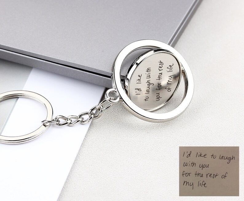 Annotation Keychain Personalised Actual Handwriting Keychain, Custom Photo Keyring ...
