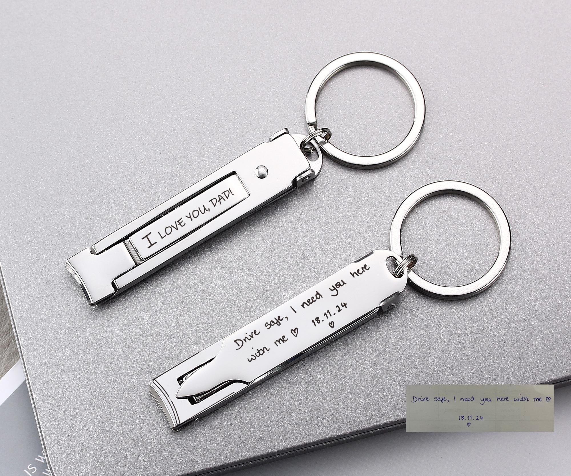 Custom Nail Clipper Keychain, Personalized Portable Fingernail Clippers ...