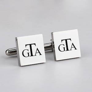 Personalized Cuff Links, Handwriting Stainless Steel CuffLinks, Wedding Gift for Husband, Custom Cufflinks for Him, Father Day Gift