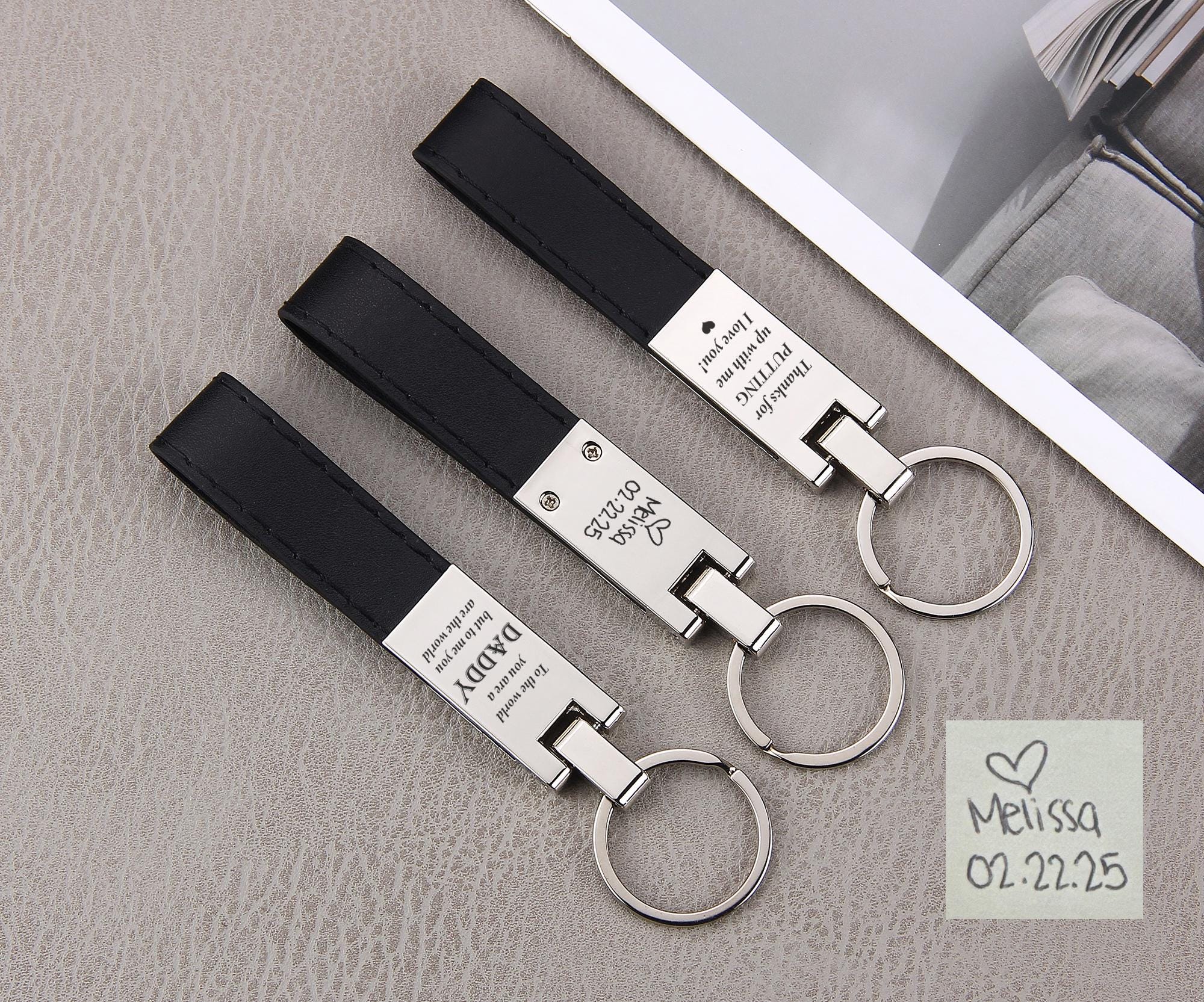 Personalized Engraved Keychain, Custom Handwriting Keychain,laser ...
