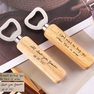 Personalized Wooden Bottle Opener, Engraved groomsmen wooden bottle opener, Logo Bottle Opener, Gift for Him,Birthday Gift,Groomsmen Gift