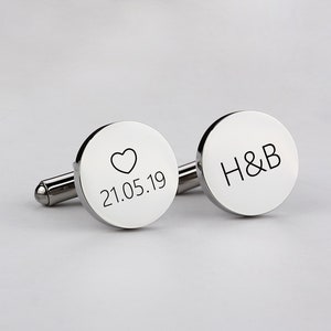 Personalized Round Cufflinks,Personalized Cuff Links, Handwriting CuffLinks,Monogrammed Cuff Links,Monogrammed Cuff Links,Gift for Husband