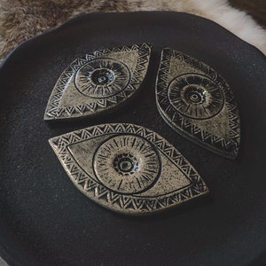 Ceramic Incense Cone Holder - All Seeing Eye