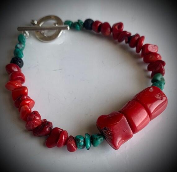 Mens online coral bracelet