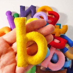 Felt Stuffed Alphabet, Felt letters for kids, Educational Toy image 5