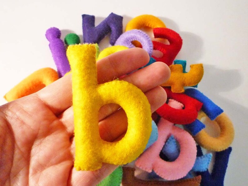 Felt Stuffed Alphabet, Felt letters for kids, Educational Toy image 5