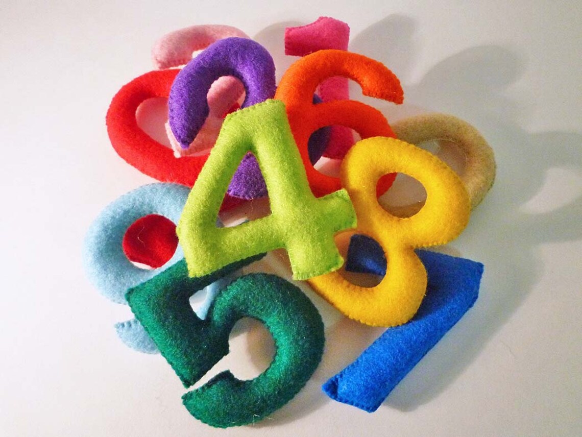 Felt Stuffed Numbers, Numbers Set for Kids, Educational Toy Etsy